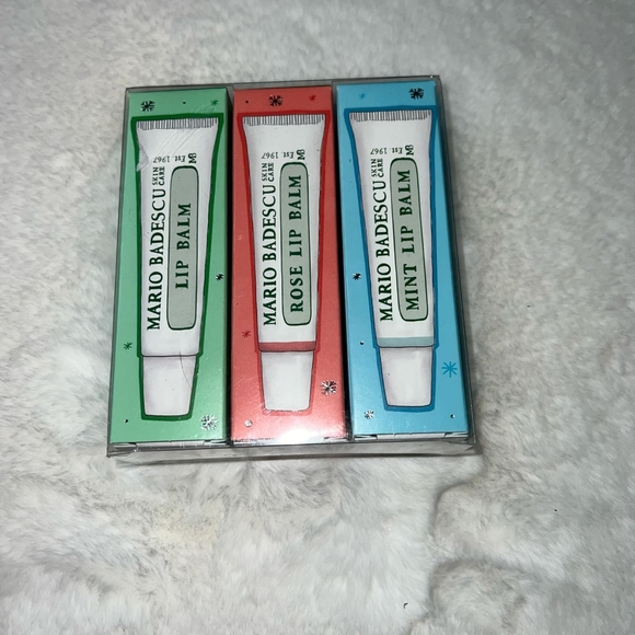 Mario Badescu Lip Balm Trio- Coconut, Rose, & Mint - Picture 1 of 2